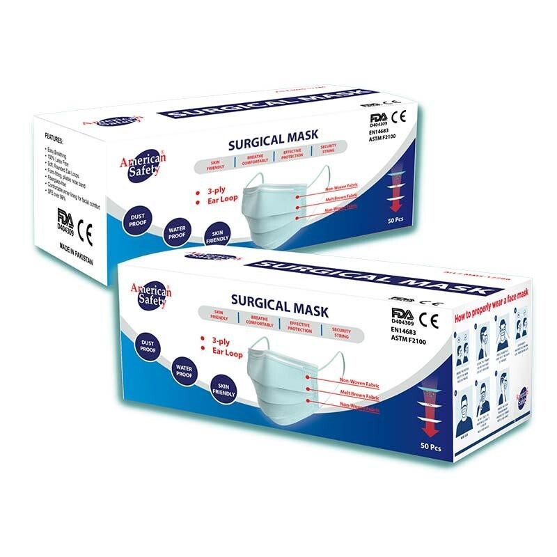 40 Boxes of 50 Disposable Face Masks, 3-Ply, 3 Layer Facial Cover Wholesale Bulk