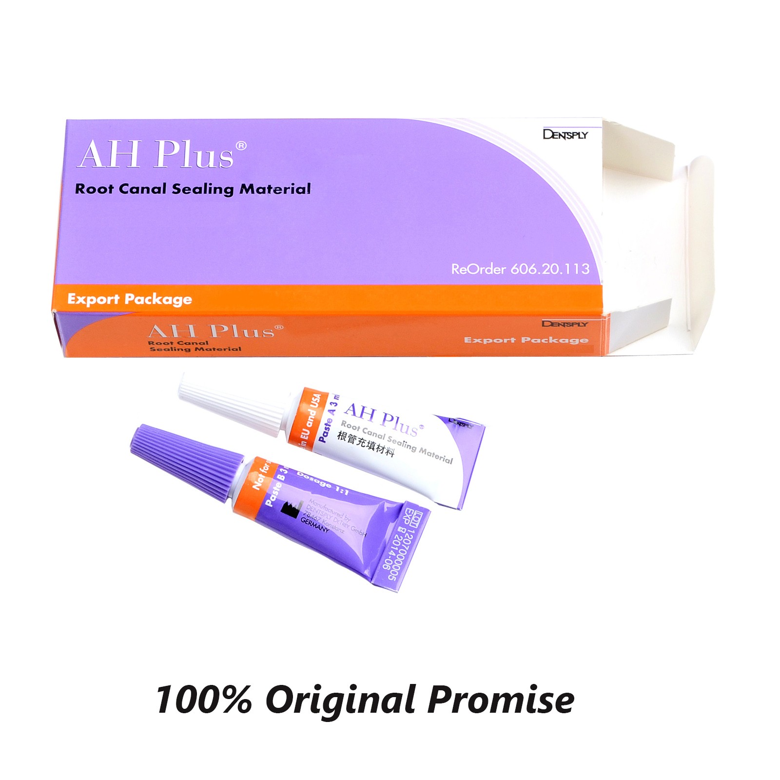 AH PLUS BASE FROM DENTSPLY CATALYST KIT OF 2 TUBES 3ML RCS MATERIAL Long EXP