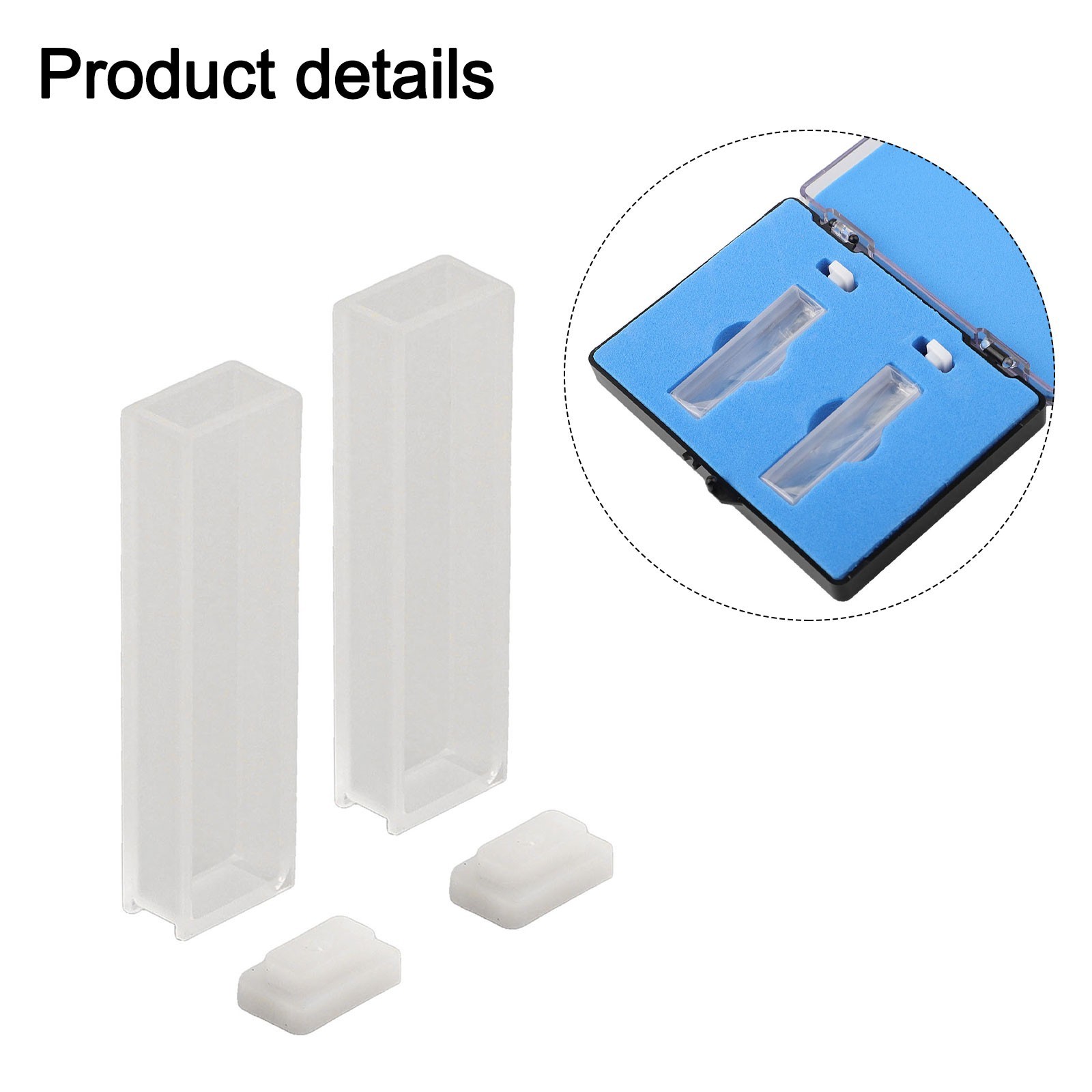 Quartz Cuvette Cuvette Workshop Laboratory 3.5ml Replacement 190-2500nm 2PCS