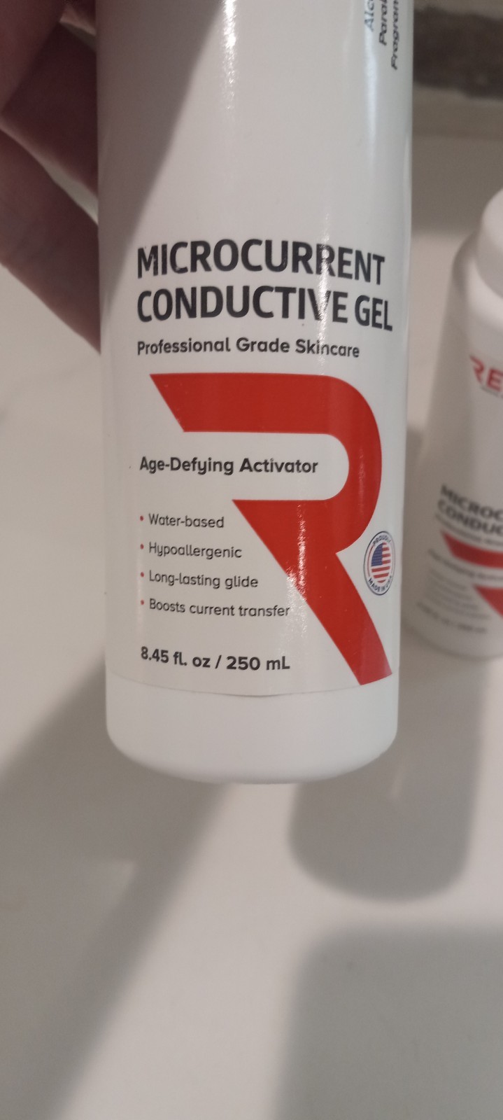 2 Two New Red Microcurrent Conductive Gel Hypoallergenic 8.45 Oz 250ml each.