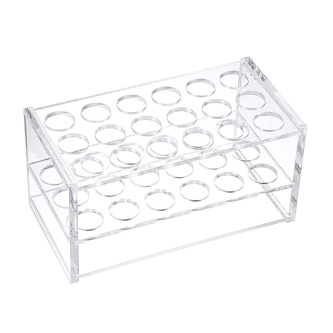 uxcell Test Tube Rack Holder Lab Stand Acrylic 18-Well 17mm Diameter Clear fo…