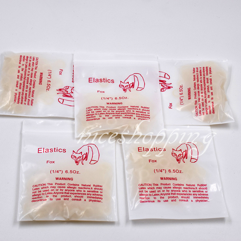 50 Packs Dental Orthodontic Elastic Rubber Bands 1/4” Fox 6.5 oz ZOO Fox