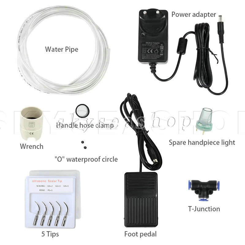 Dental Ultrasonic Scaler + LED Handpiece + 5*Tips Fit SKYSEA EMS Cavitron