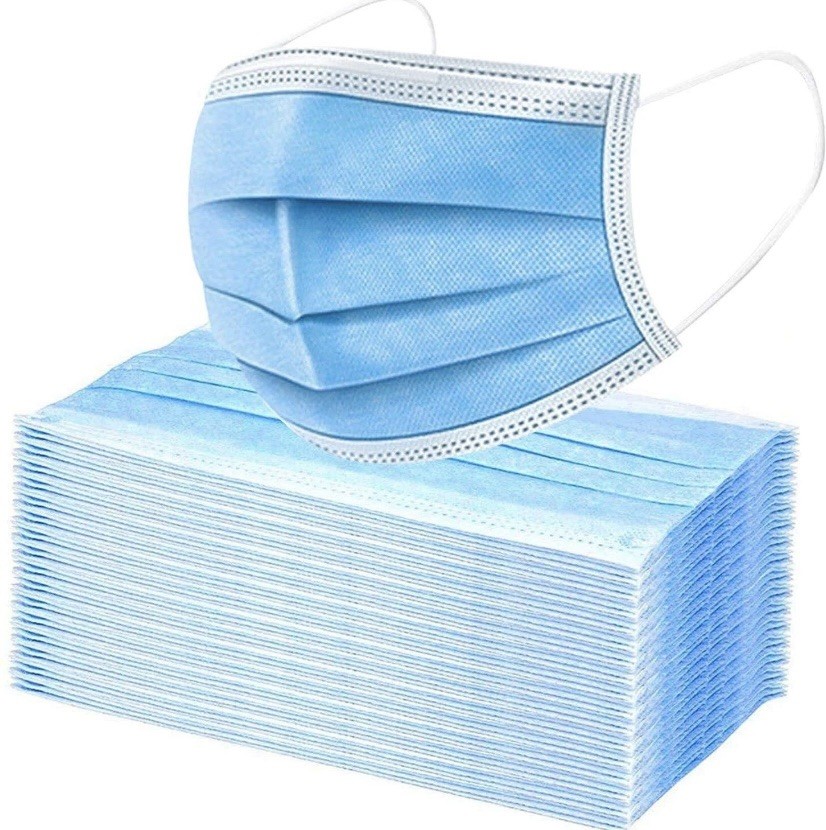 50 PCS Disposable Face Mask 3-Ply Non Medical Surgical Earloop Mouth Dust Cover