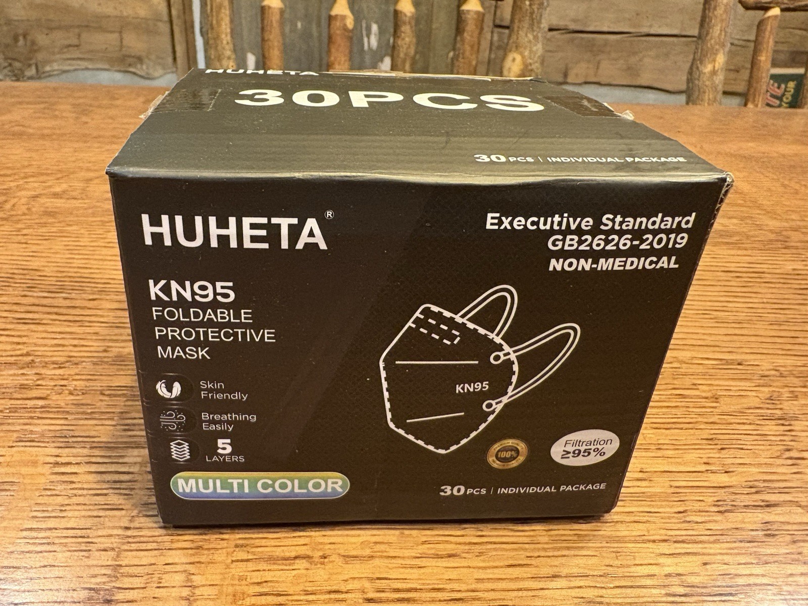 30 pc, Kuheta, KN95 Non Medical Facemask, Multi Colored, Individually Packaged