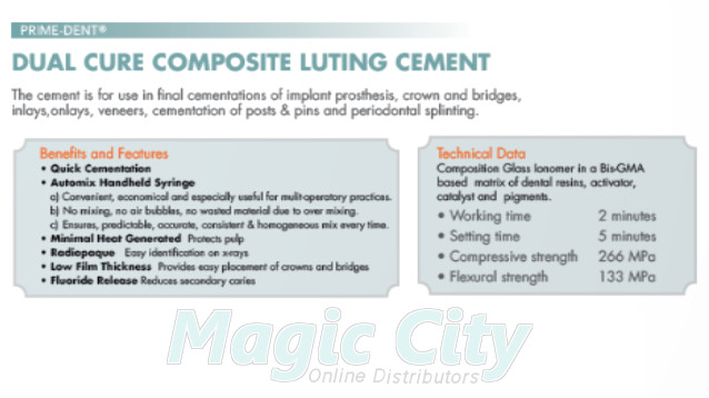 Adhesive Dual Cure Permanent Luting Cement Ionomer Crown Bridge Veneer Bracket