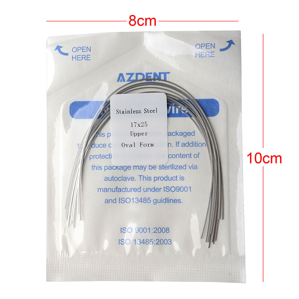 AZDENT Dental Orthodontic Rectangular Arch Wire Nature/Oval Form Stainless Steel