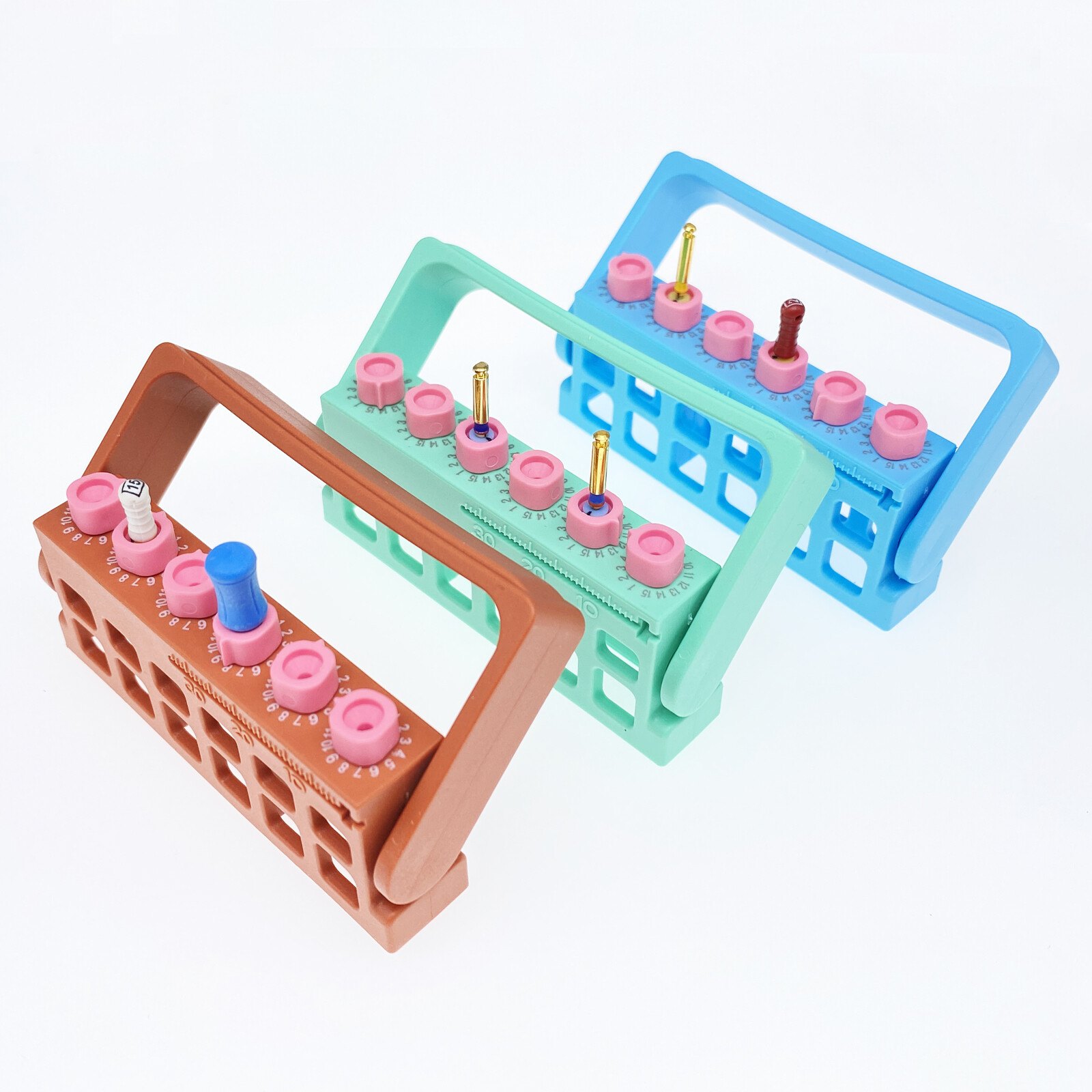 Dental 6/10/20 Holes Endo Files Holder With Memory Autoclavable Box Endodontic
