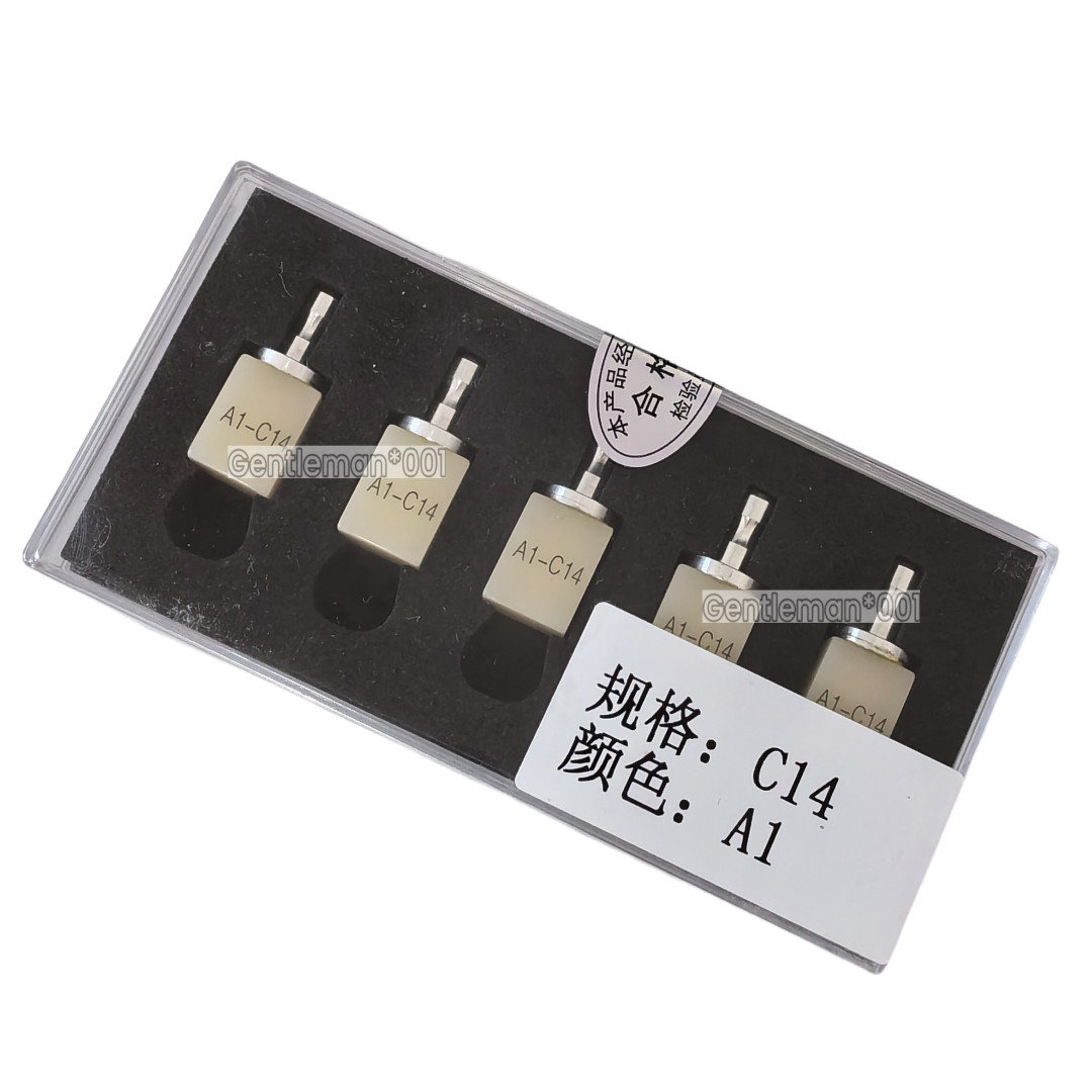 C14 A1 Dental PMMA CAD Blocks Sirona Disk MCXL Block Cerec Bleached 5pcs/Box