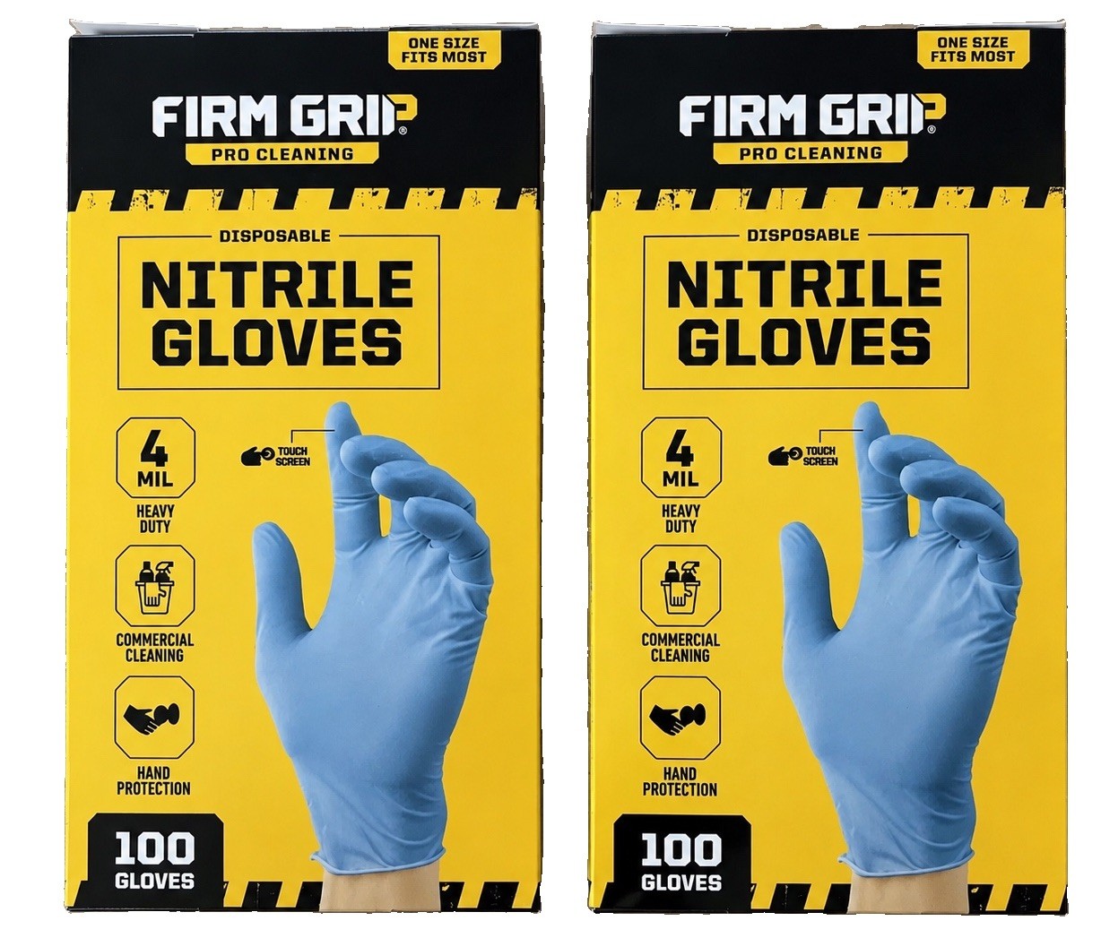 Pro Cleaning Disposable Nitrile Gloves, 4 Mil, Heavy Duty, 2-PACK (200 Gloves)