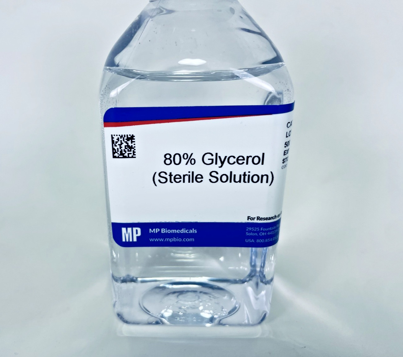 MP Biomedicals 80% Glycerol Sterile Solution 500mL Sealed EXP 2026 3055044