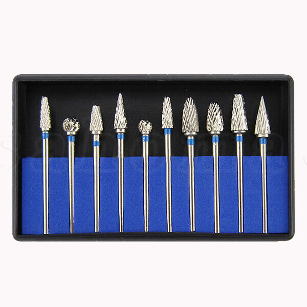 10pcs/Set Dental Tungsten Carbide Burs Plaster Alloy Acrylic Drill Polisher