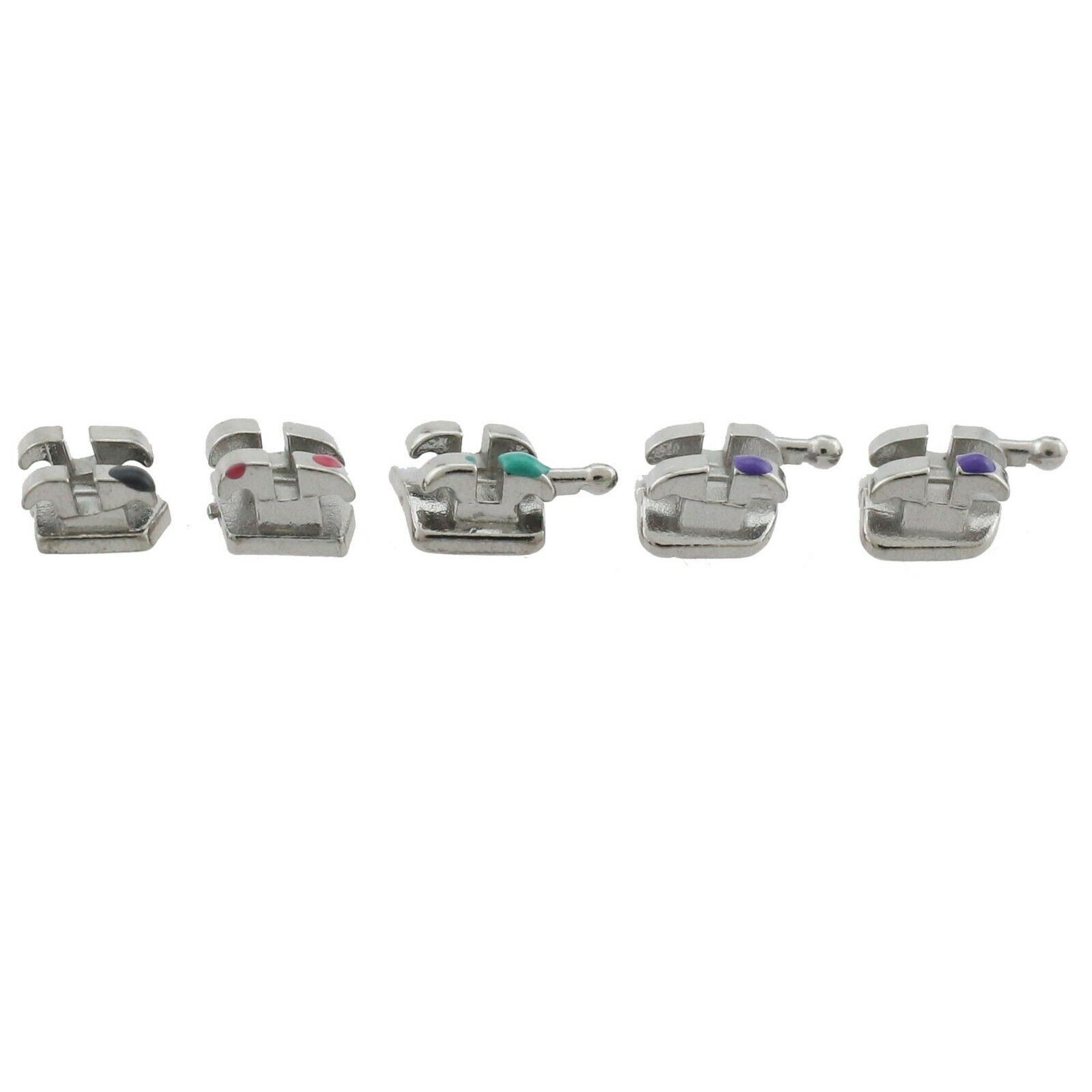 Dental Orthodontic Brackets Braces Metal Mini Roth MBT Slot 022 018 Hooks 345