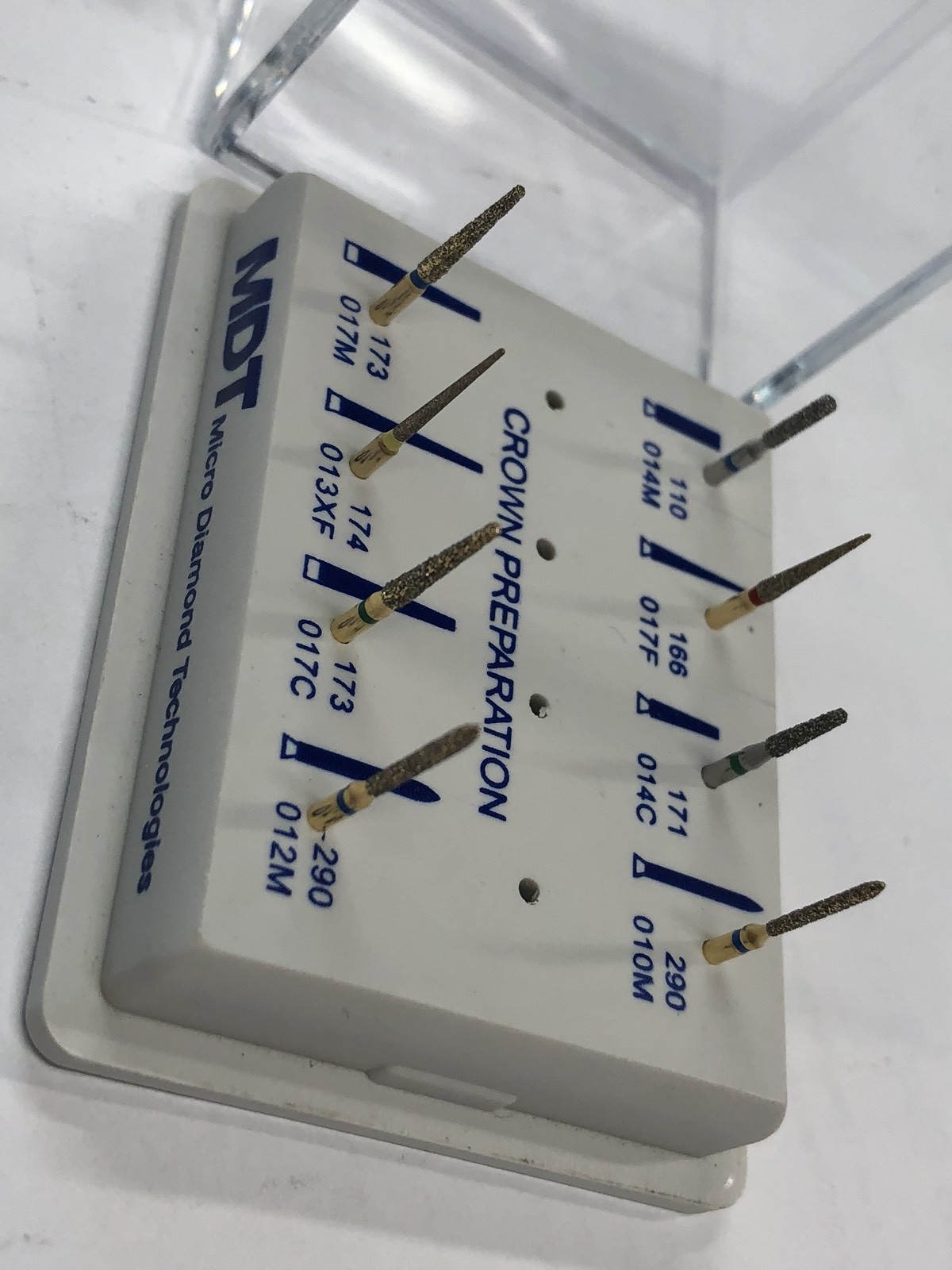 MDT Dental 1xCrown Preparation Kit#1 8xFG Diamond Burs & autoclavable