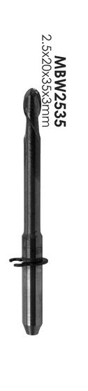 Wieland Cad Cam Dental Bur to mill Zirconia 2.50 x 20.0 x 35 x 3mm