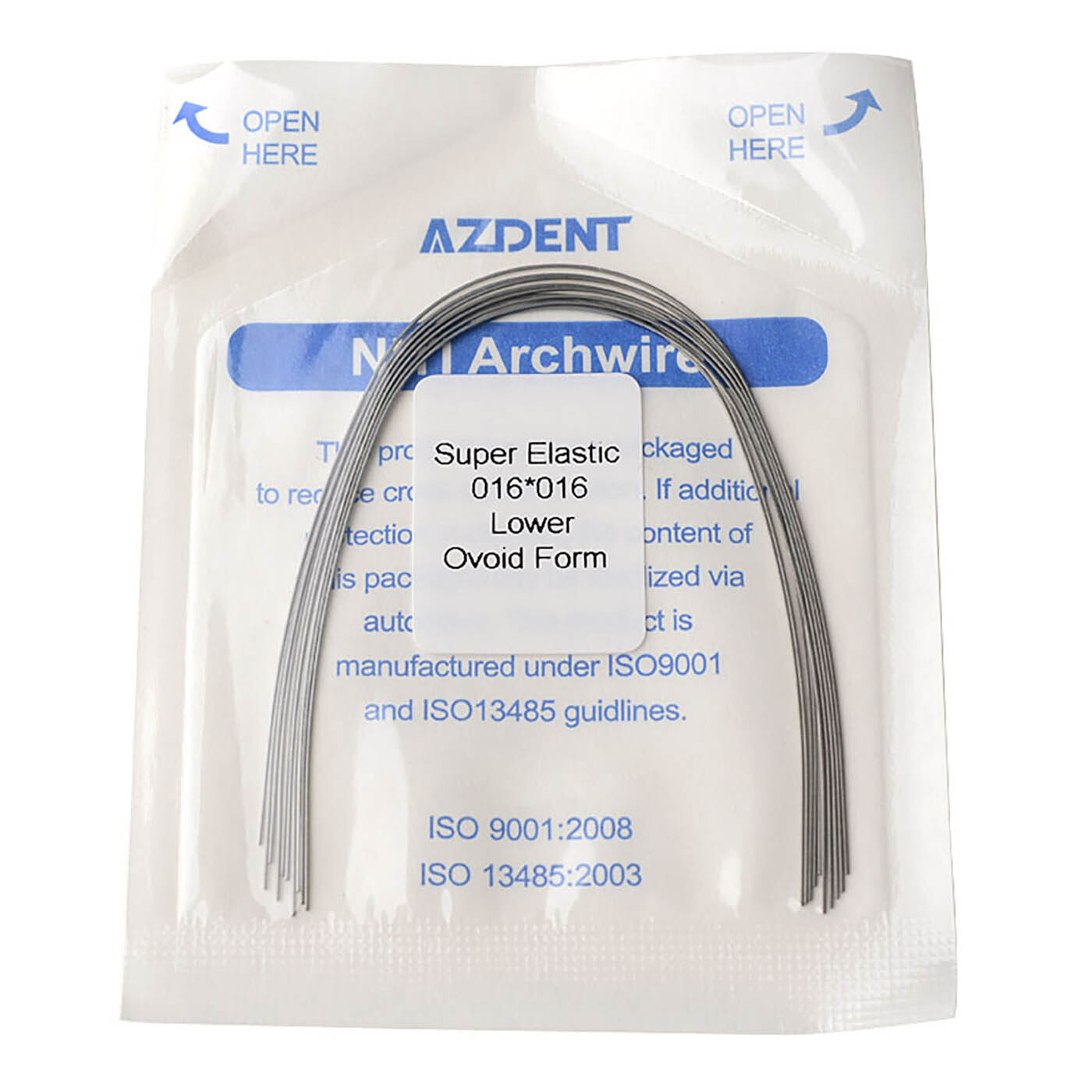 10 PCS AZDENT Dental Ortho Super Elastic Niti Arch Wires Rectangular Ovoid form