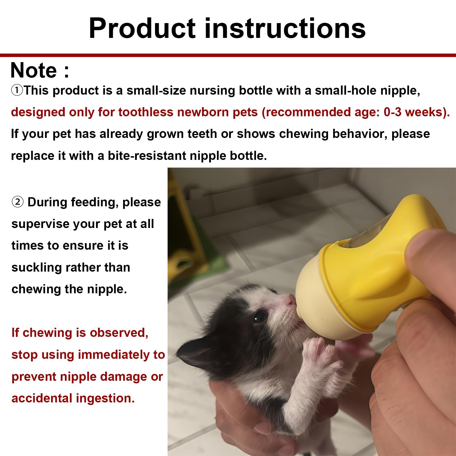Pet Nursing Bottle, Yellow Animal Feeding Bottles 1 Count (Pack of 1),