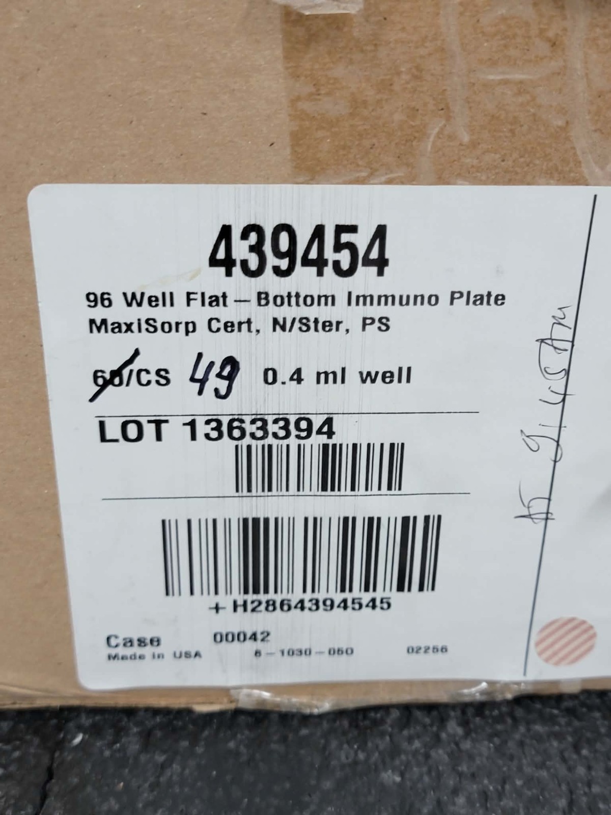 Lot 49 Thermo Scientific 439454 96 Well Flat-Bottom Immuno Plate MaxiSorp Cert