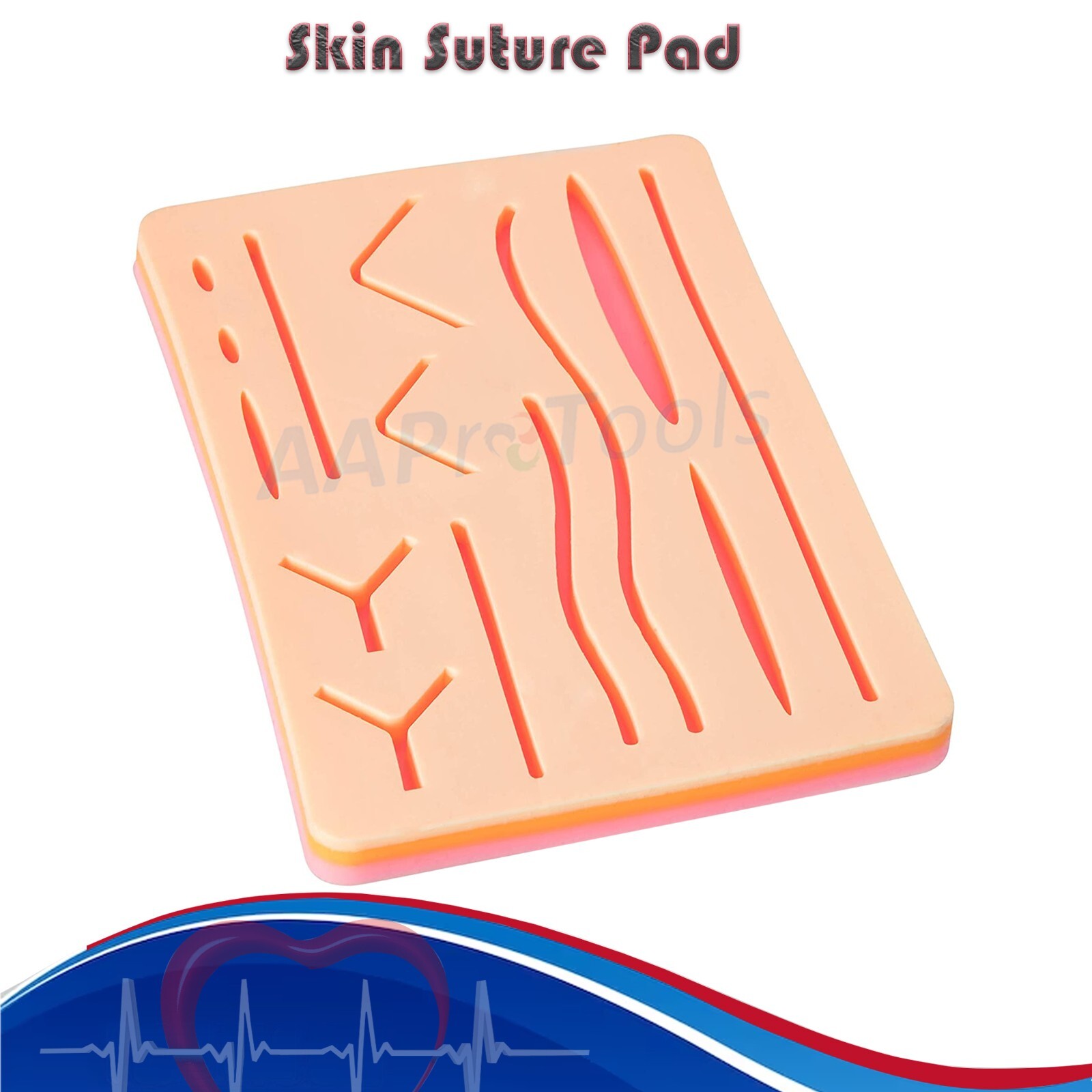 20 Medi Skin Suture Practice Silicone Pad Wound Simulated Surgical Training Kit