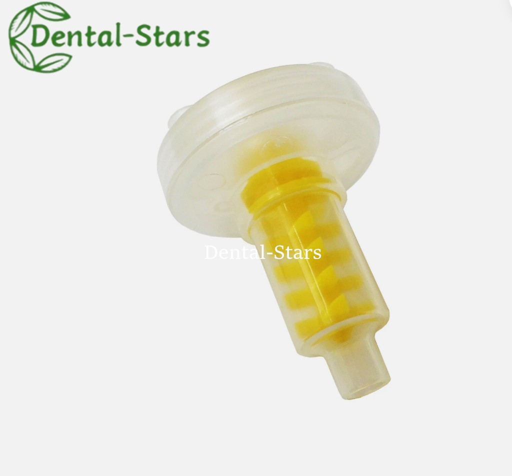 50/1000Pcs Dental Dynamic Mixing Tips for Impression Material Yellow Tips 5:1
