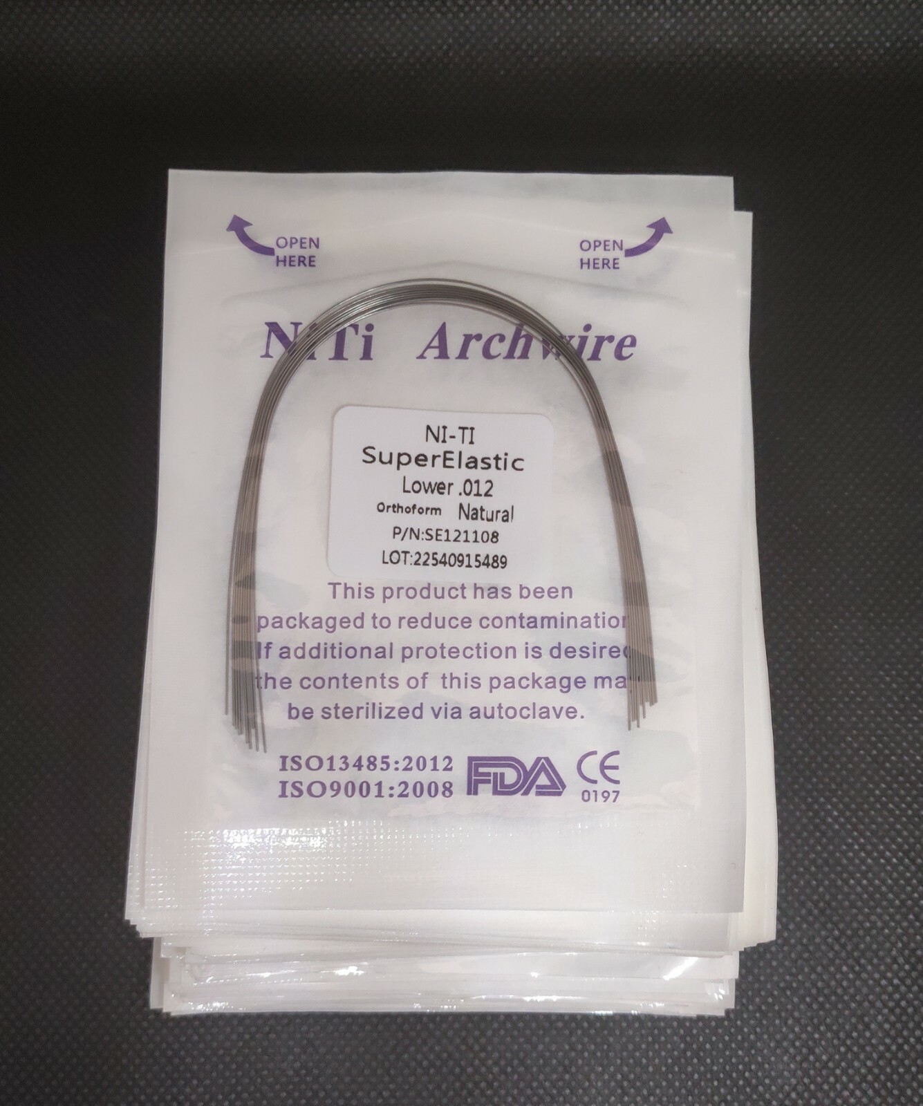 Dental Orthodontic Super Elastic Wire Niti Round Arch Wires Natural Form