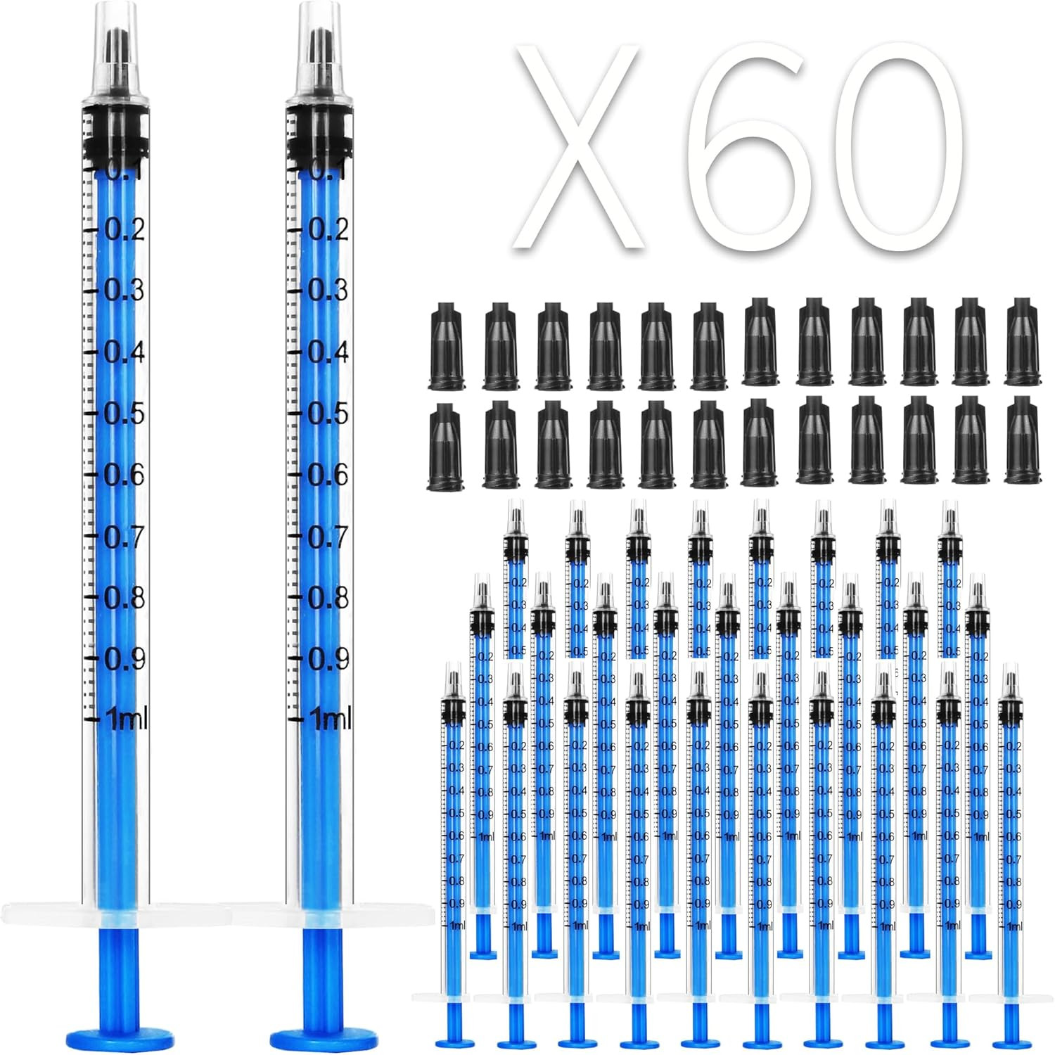 60Pack 5Ml Syringe without Needle – 5 Ml Small Plastic Syringes Sterile Individu