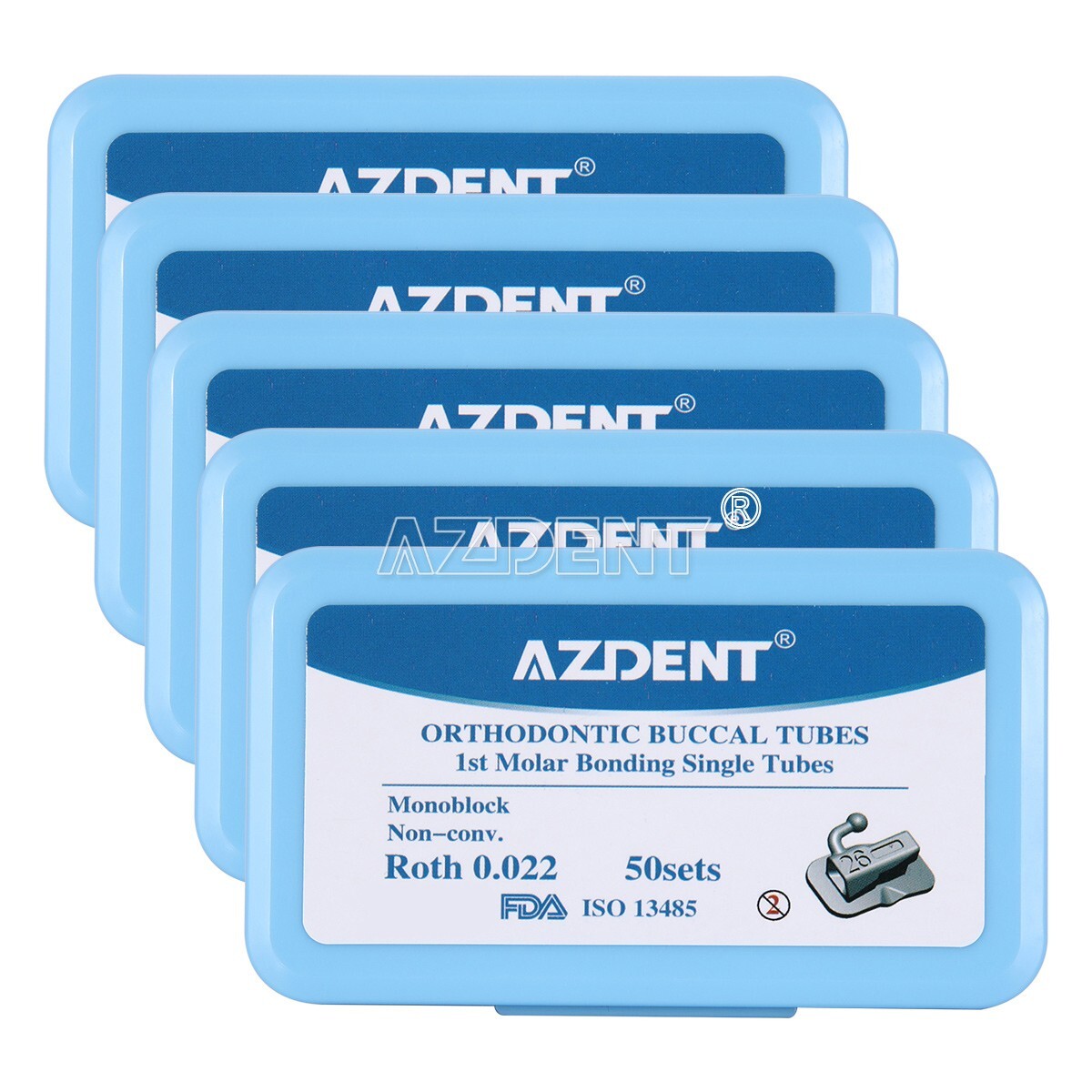 USA 50Sets Dental Orthodontic Buccal Tube Roth 022 1st Molar Bondable Non-Conv