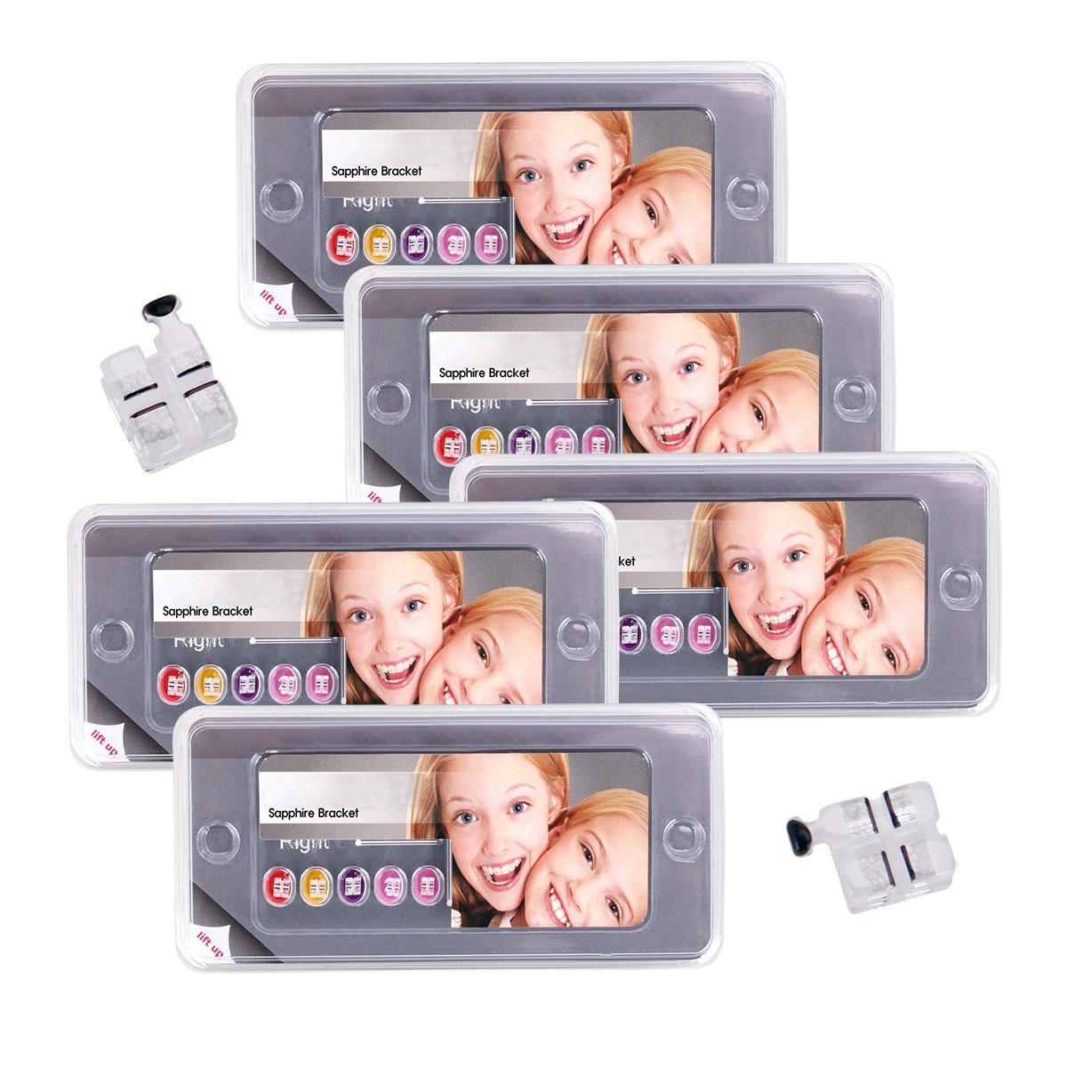 Dental Orthodontic Monocrystalline Sapphire Ceramic Brackets Roth/MBT .022/018