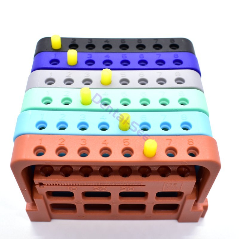 Dental 8 Holes Bur Endo Files Block Holder Stand Autoclave Disinfection Box Case