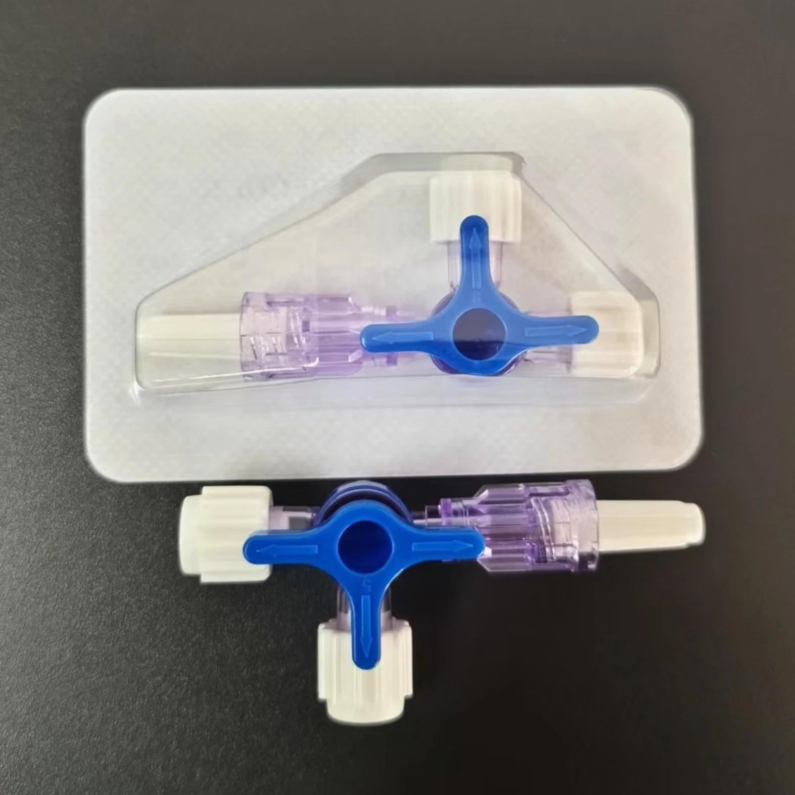20 Pack 3-Way Luer Stopcocks, Sterile Connections for Veterinary & Lab Use