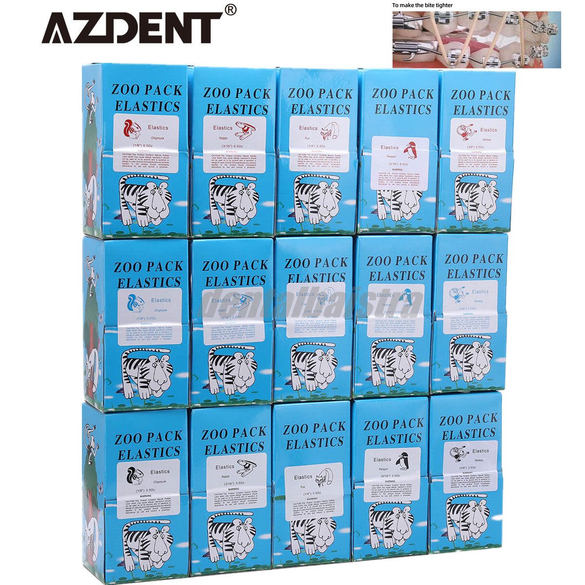 Dental 5000Pcs Orthodontic Rubber Bands Elastics Latex Braces 3.5 /5.0 /6.5 OZ