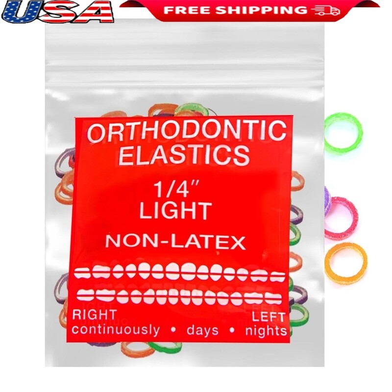 Neon Non-Latex 100ct Intraoral Orthodontic Elastic Bands Dental Rubber New