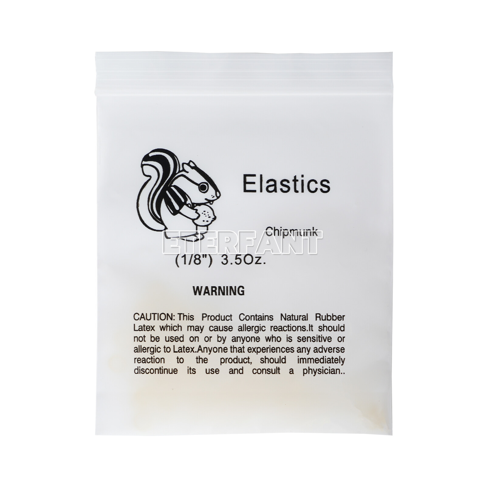 2xETERFANT Dental Ortho Elastics Rubber Bands Latex Braces 3.5oz 1/8(Chipmunk)