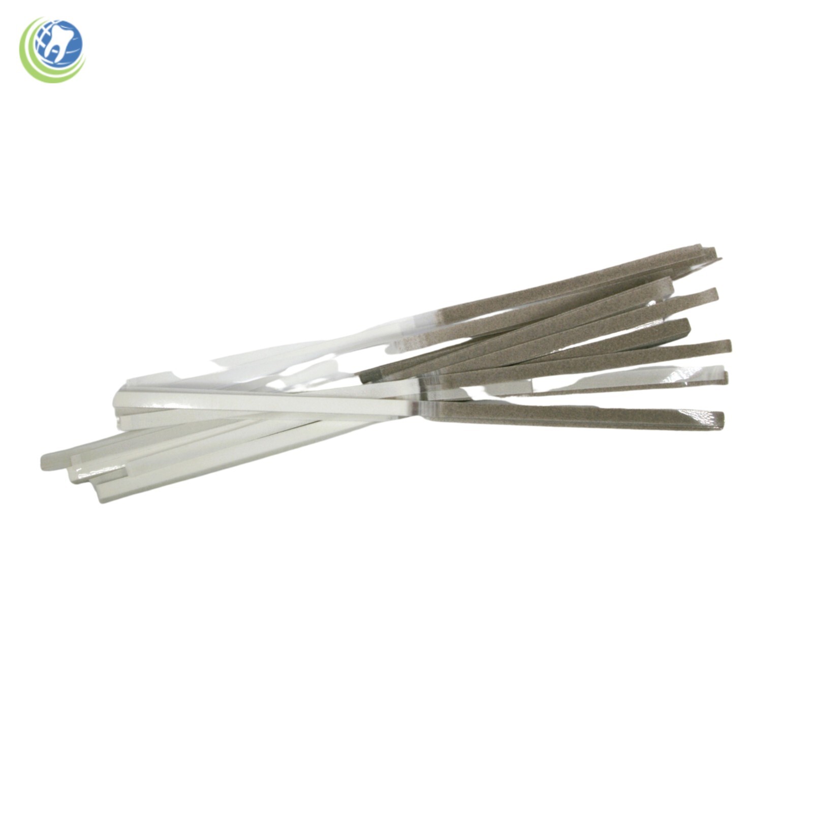 Dental Composite Polishing Strips 4mm Polyester Fine/Medium Grit One-Side 100Box