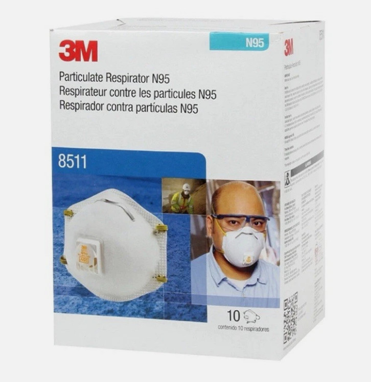 New 3M N95 Particulate Respirator Face Mask, Case of 80 – 8511