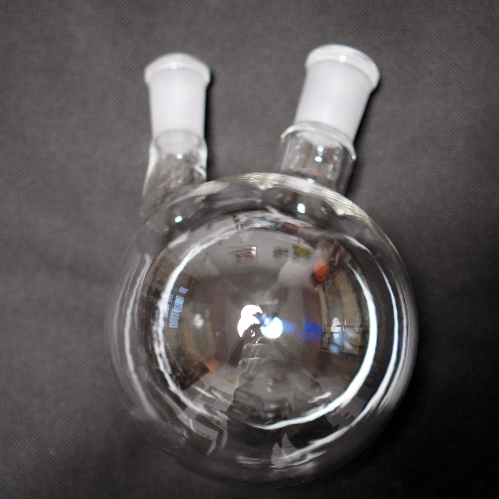 Lab glass round bottom boiling flask 2-neck 24/40 joints 5000 ml 2000 ml 24/40