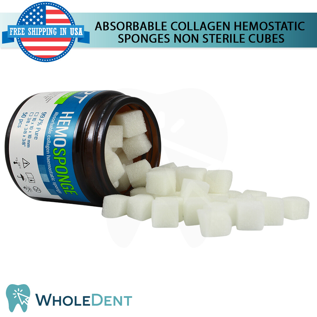 Dental Hemosponge Absbable Gelatine Sponge Gelfoam Cubes Non Sterile Sur gical