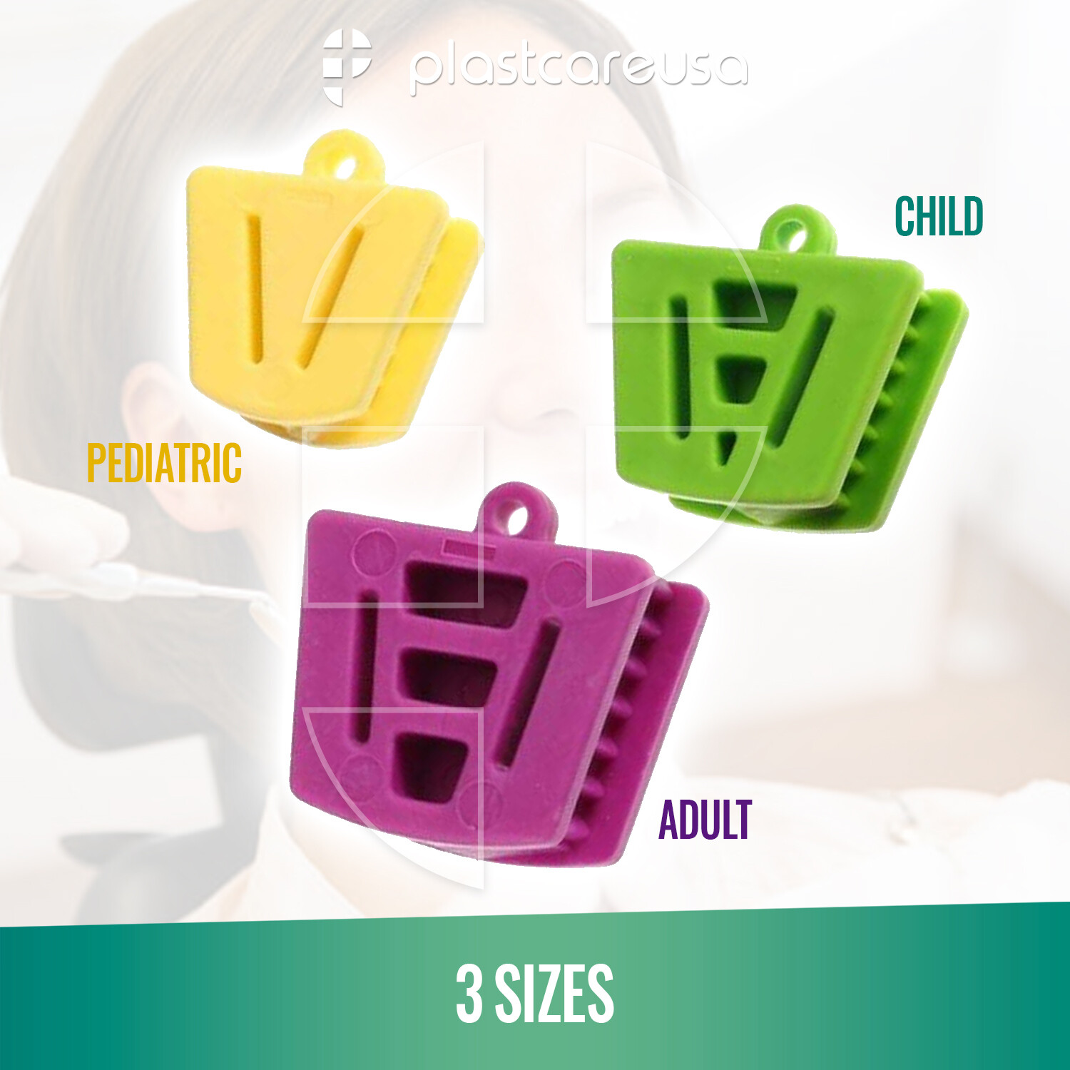 Dental Bite Block Autoclavable Silicone Mouth Props Adult/Child (Bag of 3 Pcs)