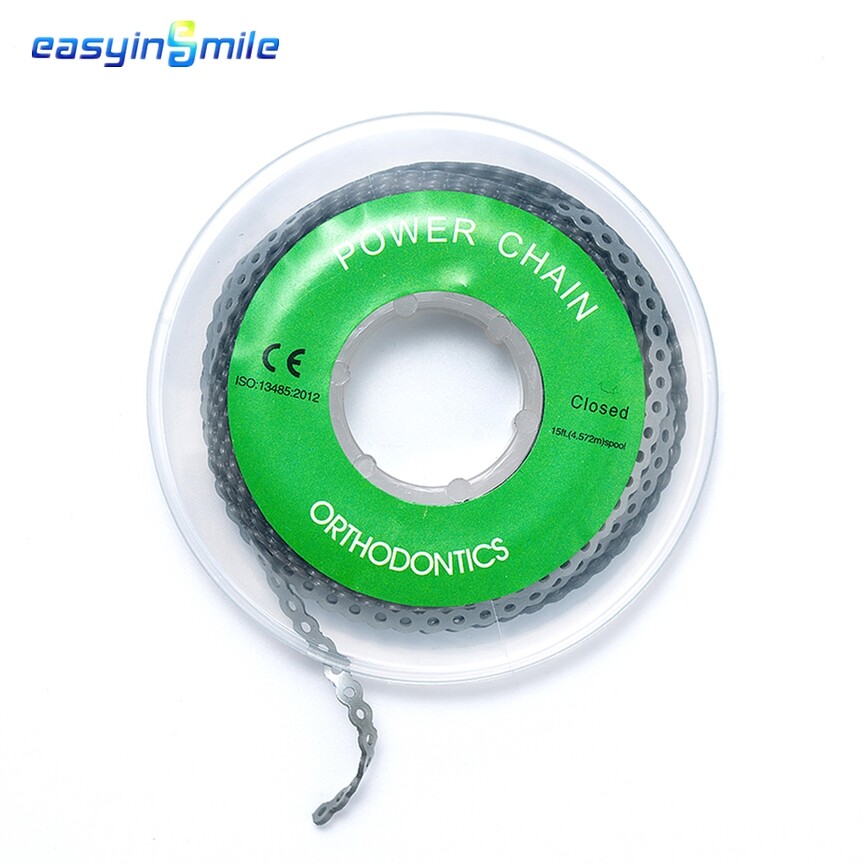 1PCS Dental Power Chains Orthodontic Braces Super Elastic Short Long Closed 15FT