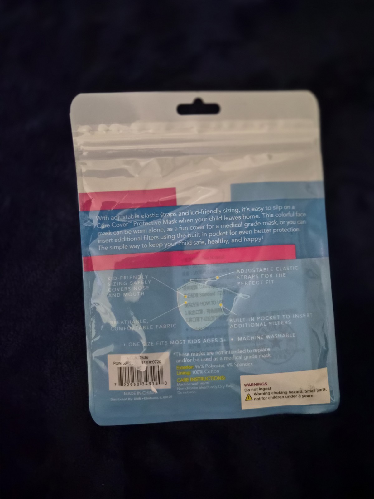 Care Cover Kid’s Protective Mask for Personal Hygiene, Model GP36