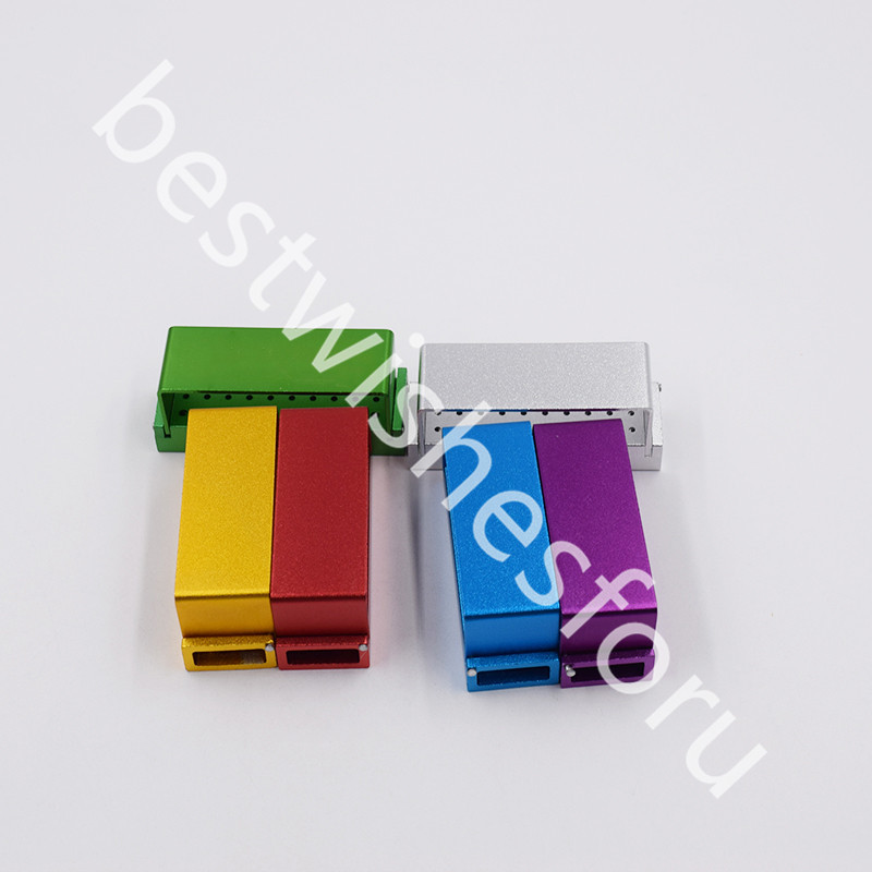 30 Aluminum Dental Bur Burs Holder Block Disinfection Box Autoclave 20+10 Holes