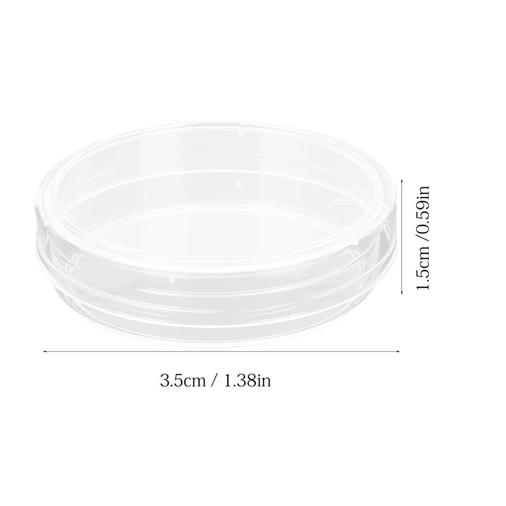 Set of 2 Petri Dishes with Lids and Agar Laboratory Culture Plates