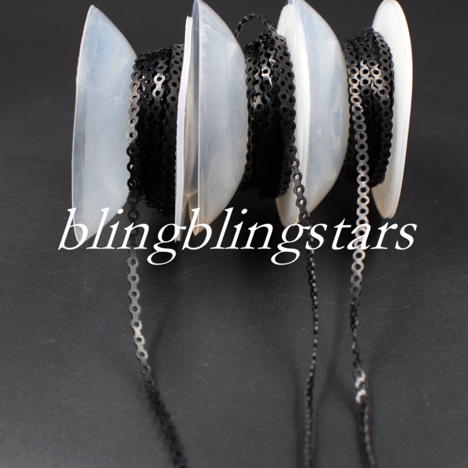 Dental Orthodontic Elastic Power Chain Rubber Band Long/Short/Continuous Black