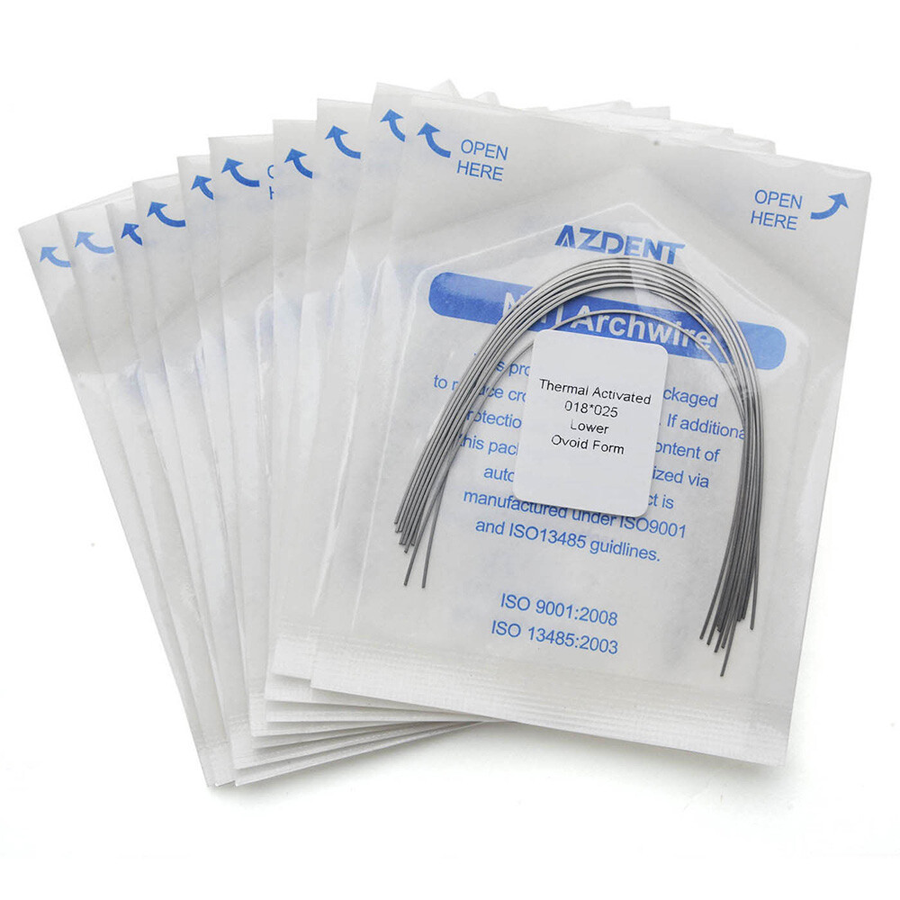 AZDENT Dental Orthodontic Heat Thermal Activated Niti Rectangular Arch Wires