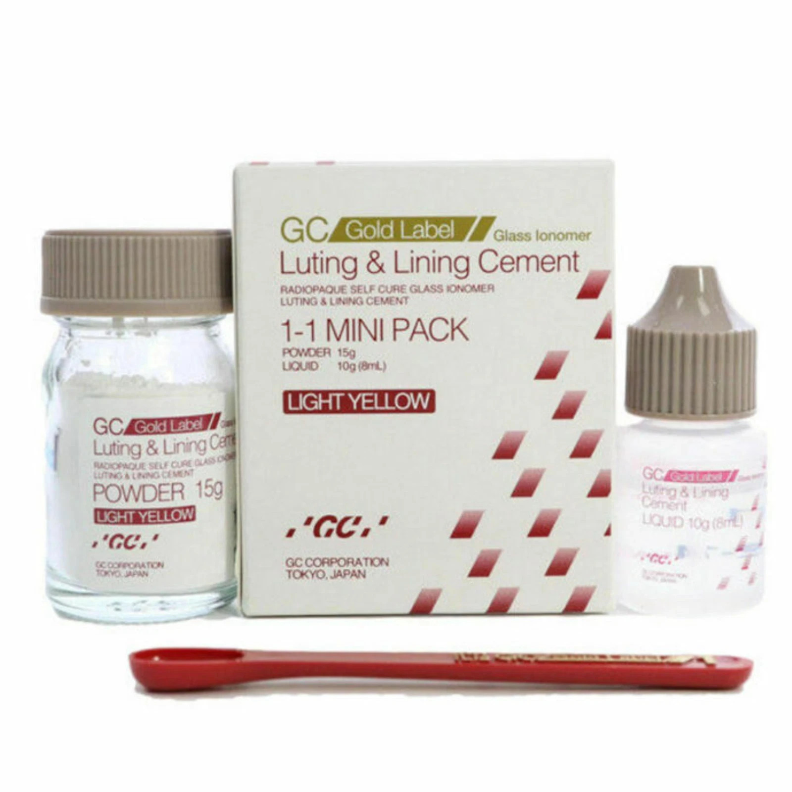 GC Fuji 1 Mini Pack Dental Glass Ionomer Luting Cement GIC Crown Bridge Bonding