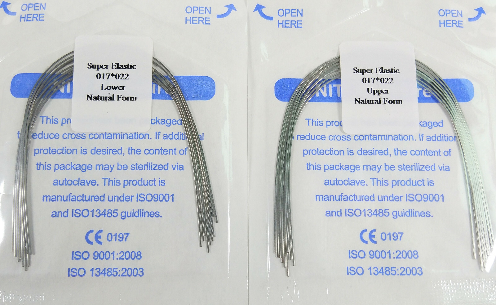 100Pcs Dental Orthodontic Niti Arch Wire Rectangular Round Natural Bracket Brace