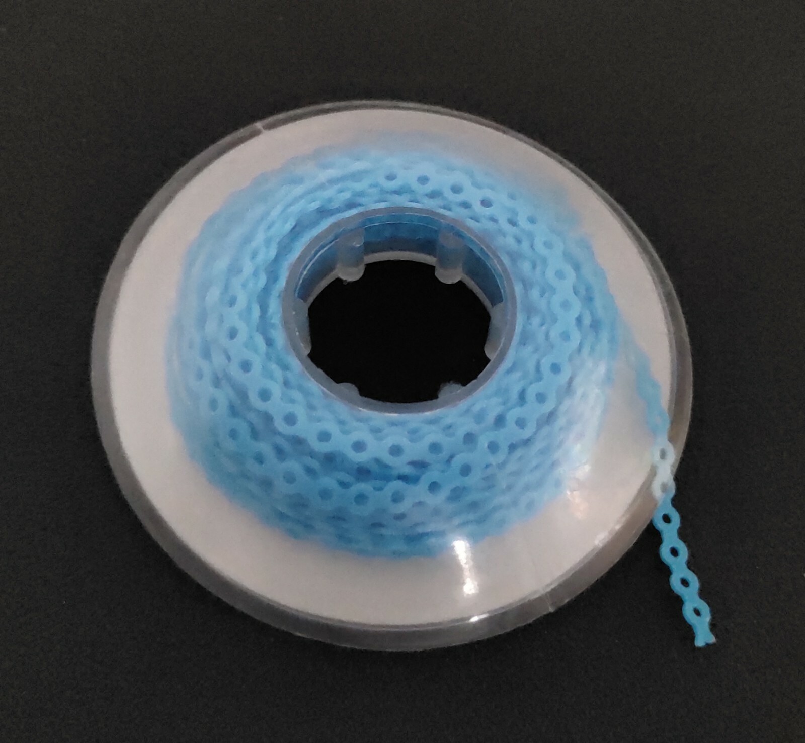1 Pack Ligature Ties 1008Pcs &1 Pc Elastic Power Chain 15 Feet Short Light Blue