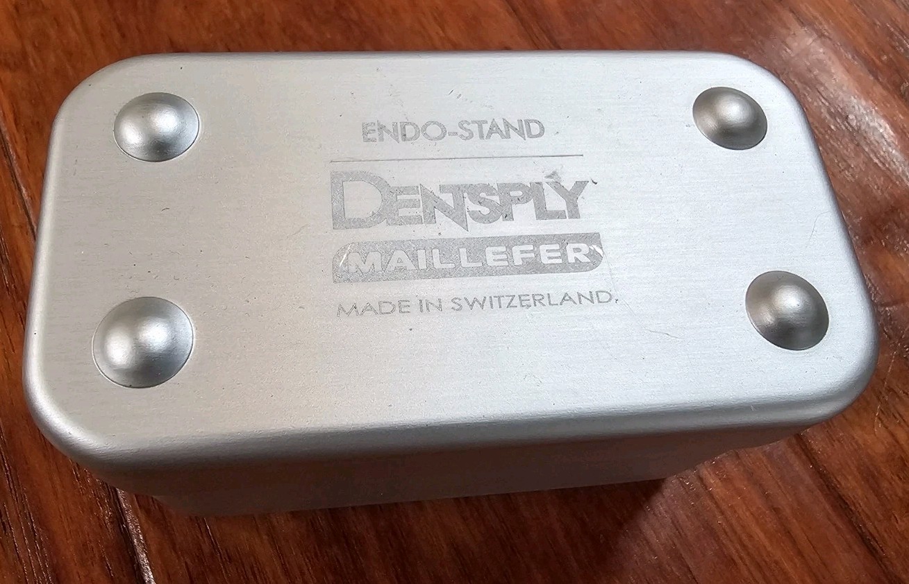 Endo Stand Dentsply Maillefer Aluminum Swiss Holds 40 Instruments Autoclavable