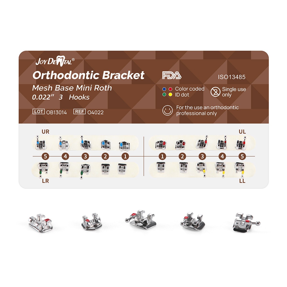 1 Pack Dental Orthodontic Brackets Braces Mini Roth 0.022 3hook 20Pcs/Pack