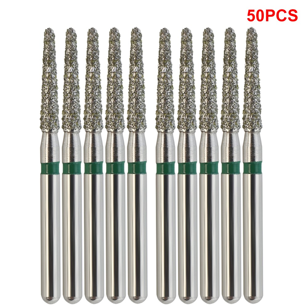 50Pcs Dental Diamond Bur FG 856/016C Round End Taper Coarse High Speed